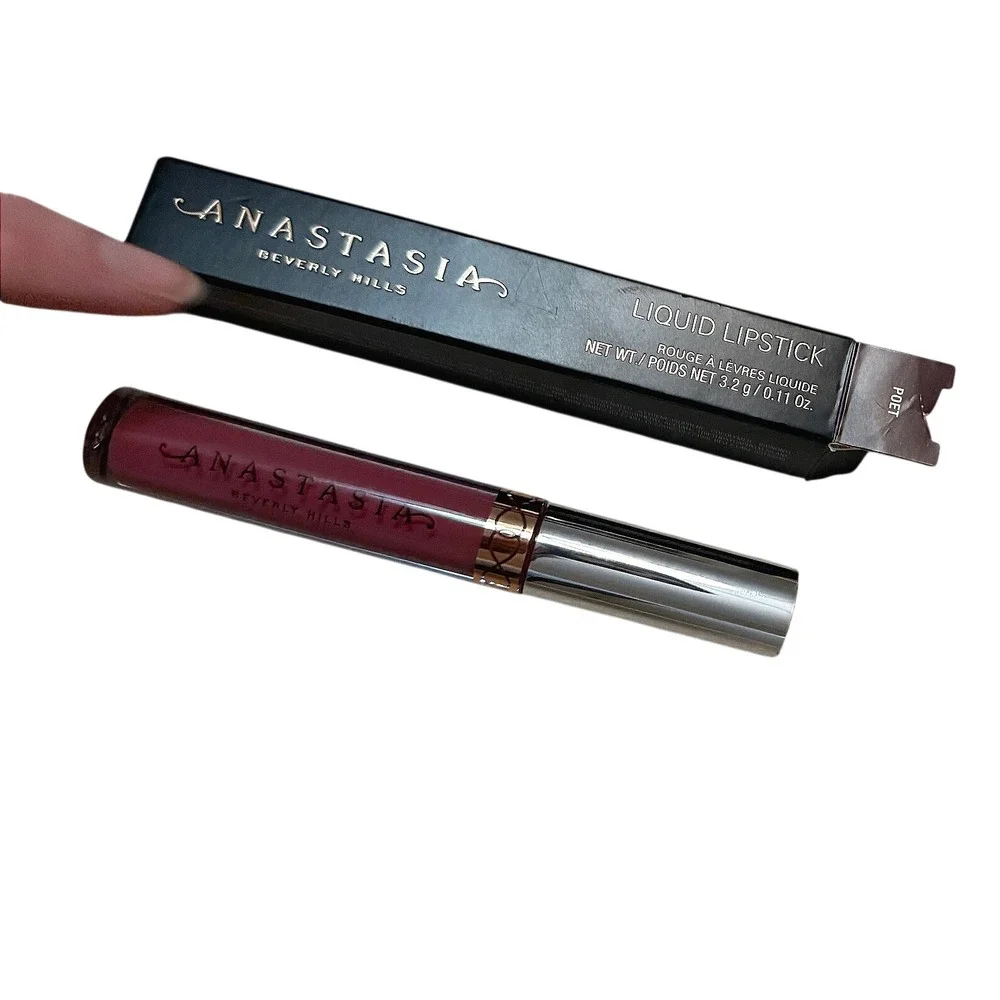 NIB Anastasia Beverly Hills Liquid Lipstick Poet Full Size Matte Rose 0.11 oz